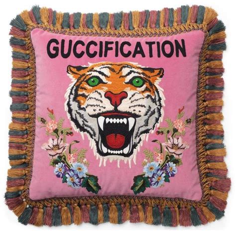 life is gucci pillow|luxury velvet pillows.